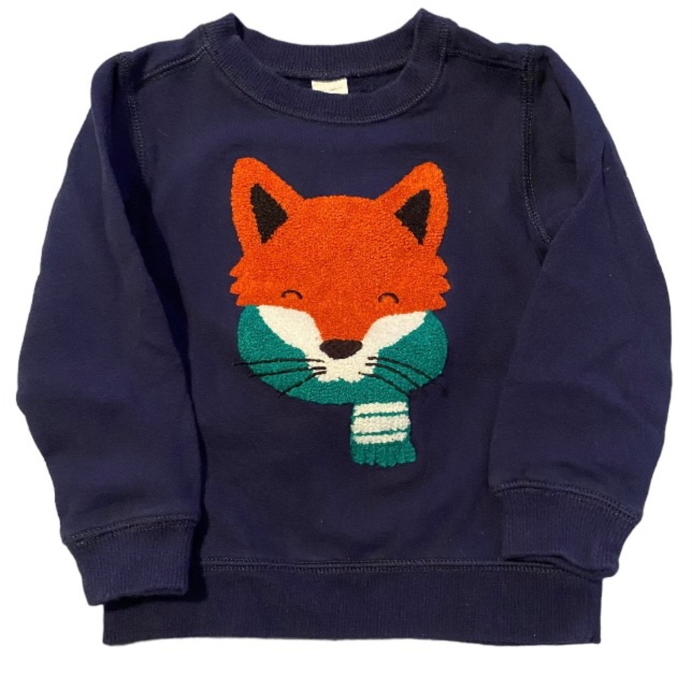 3/$20 Boys Baby Toddler Carter’s Embroidered Fox Fleece Sweatshirt in Navy (3T)
